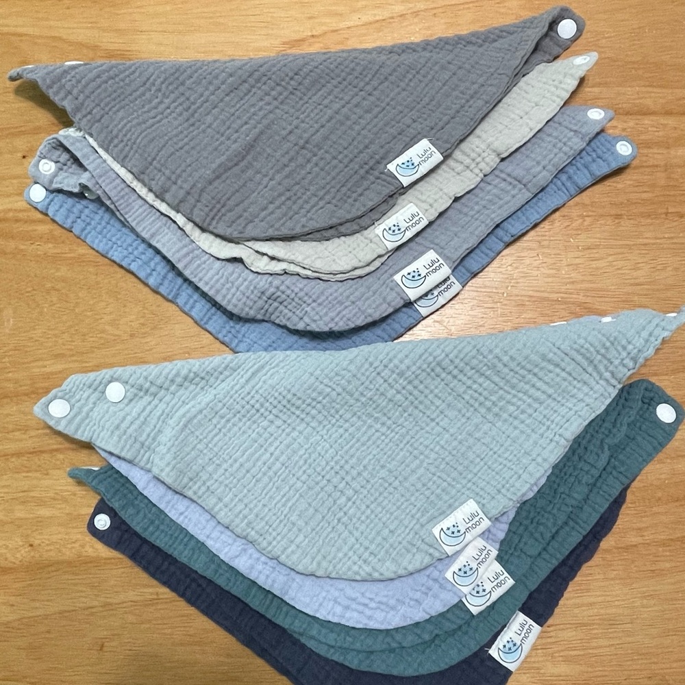 Lulu Moon Muslin Bandana Bibs